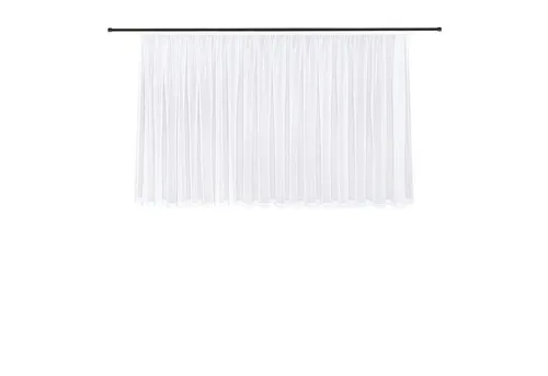 Gerster Store mit Kräuselband, Uni 450x150 cm - Weiß - Gardinen aus transparentem Voile, ideal für stilvolle Fensterdekorationen. Hochwertige Qualität und Pflegeleicht, abwaschbar und nicht trocknergeeignet.