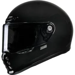 HJC V10 Solid Helm, schwarz, Größe L für Männer - Motorradhelm mit Advanced Fiberglass Composite Shell für Leichtigkeit und Komfort, inklusive Notfallwangenpolster für schnelle Helmabnahme.