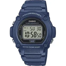 Casio Digitaluhr W-219H-2AVEF - Armbanduhr mit LED-Beleuchtung, Stoppuhr und Alarmfunktion, ideal für aktive Herren. Wasserdicht bis 5 ATM und energieeffizient mit bis zu 7 Jahren Batterielaufzeit.
