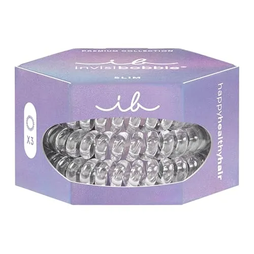 Invisibobble - Slim Premium - Drei Haargummis - slim Premium Crystal Clear 14.1 g