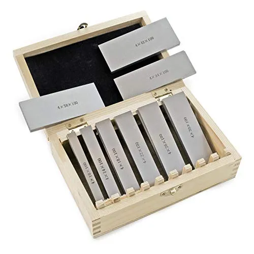 Wiltec 18-teiliges Parallelunterlagen Set 100mm - Präzise Bearbeitung mit 9 Paar robusten Schraubstockunterlagen aus Werkzeugstahl für vielseitige Anwendungen. Ideal für Schraubstöcke und Fräsen, ermöglicht effizientes Arbeiten und spart Zeit.