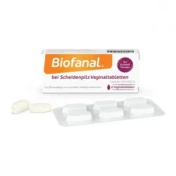 Biofanal Vaginaltabletten 100.000 I.E. - 6 Stück - Vaginaltabletten zur Unterstützung der Pflege, 100.000 I.E. pro Tablette, ideal für die Anwendung bei Beschwerden.