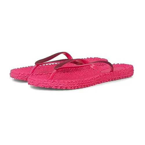 Ilse Jacobsen HORNBÆK | Cheerful01 | Damen Flip Flops mit Glitter | Dänische Design | Sommer Strand Zehentrenner | WARM PINK | 42 EU