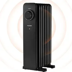 PELONIS PHOENIX 1500W Ölradiator - Energiesparende elektrische Heizung mit 7 Rippen - Konvektoren & Radiatoren: Leistungsstarker, leiser Heizkörper mit einstellbarem Thermostat und Sicherheitsfunktionen, ideal für Allergiker und verschiedene Räume.