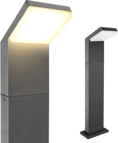 max K O M F O R T LED Standleuchte Außen Schwarz 80cm - Moderne Wegeleuchte aus Aluminium mit IP44-Schutz für wetterfesten Einsatz. 630 Lumen warmweißes Licht sorgt für eine einladende Atmosphäre auf Wegen und Eingangsbereichen.