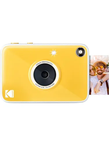 Kodak Printomatic+ Sofortbildkamera 10MP – Sofortdruck in Gelb - Erleben Sie die Freude am Sofortdruck mit der Kodak Printomatic+! Kompakte Digitalkamera mit 10MP für lebendige 2x3-Zoll-Fotos, ideal für spontane Momente. Die innovative ZINK-Technologie ermöglicht druckfrische Bilder ganz ohne Tinte!