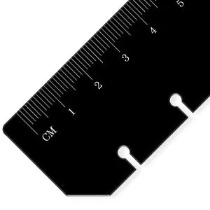 Filofax Lineal 133609, 17 cm, Kunststoff, flexibel, schwarz