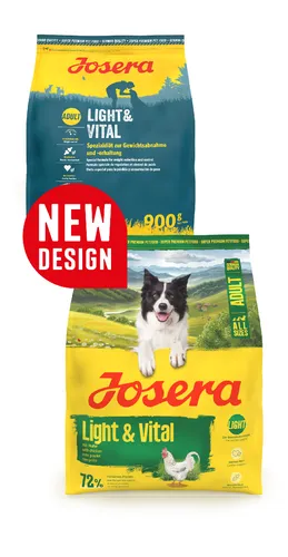 Josera Light Vital - Kalorienreduziertes Trockenfutter für übergewichtige Hunde, hochverdaulich und mit köstlichem Geschmack, ideal für Gewichtskontrolle und ältere Hunde