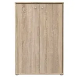 FORTE TEMPRA 2 Kommode mit 2 Türen - Kommode aus Holzwerkstoff in Sonoma Eiche, mit pflegeleichter Oberfläche und 2 verstellbaren Einlegeböden, ideal für stilvolle Stauraumlösungen.