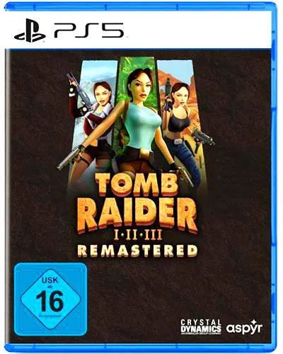 Tomb Raider 1-3 Remastered für PS5 - Spiele die legendären Abenteuer von Lara Croft in beeindruckender Remastered-Optik auf PS5, mit Unterstützung für mehrere Sprachen.