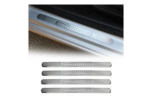 OMAC Zierleisten-Aufkleber für Opel Frontera 2024-2025 – Edelstahl Silber - Hochwertige 4-teilige Zierleisten für den Opel Frontera. Langlebig, rostbeständig und leicht zu reinigen – ideal für den perfekten Look Ihres Fahrzeugs.