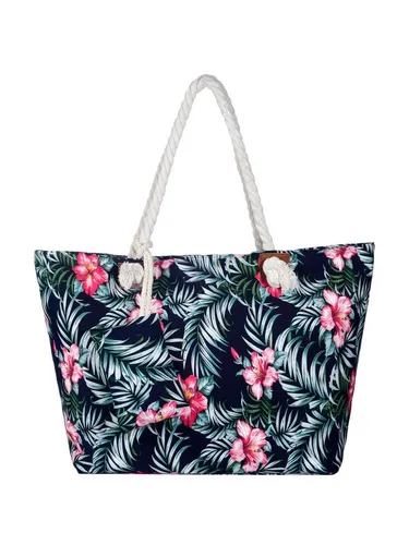 DonDon Strandtasche XXL mit Reißverschluss - Urlaub Must Haves Beach bag - Damen-Shopper mit reißfester Baumwolle und strapazierfähigem Gewebe, ideal für den Strand und Freizeit. Platz für alles Wichtige und inklusive stylischer Mini-Tasche für Ihre Essentials.