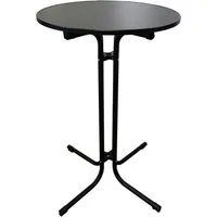 CHEFGASTRO® Klappbarer Stehtisch mit Husse - 110x70cm Edelstahlplatte - Eleganter Stehtisch mit 70 cm runder MDF-Platte und Edelstahlbeschichtung, klappbar und platzsparend, ideal für Events und Gastronomie.