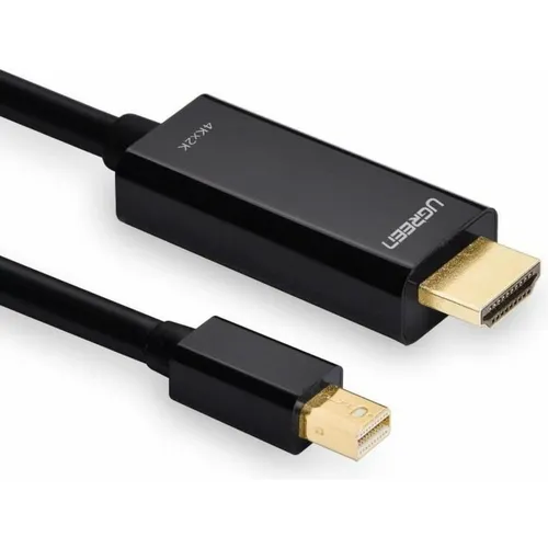 Ugreen Mini DisplayPort auf HDMI Kabel 4K, 1,5 m - Schwarz - Hochwertiges 4K HDMI Kabel mit Mini DisplayPort Anschluss, ideal für klare Bildübertragung in Full HD. Perfekt für Fernseher, Monitore und Projektoren.