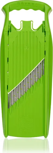 Börner Mandoline Wellen-/Riffel-/Waffelschneider – Edelstahl, BPA-frei, 3 Stärken - Küchenschneider für kreative Zubereitung: Der Börner PowerLine Wellen-/Waffel-Schneider schneidet Obst und Gemüse in drei Formen und Stärken. Ideal für ansprechende Beilagen und Spaß beim Essen.