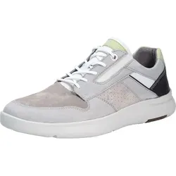 Waldläufer Heiko Halbschuh - Bequemer Schnürschuh für Herren in Stein Grey Weiß - Wanderschuhe mit herausnehmbarem Fußbett und flexibler, rutschhemmender Laufsohle für optimalen Gehkomfort. Ideal für breite Füße (Weite H) und lange Spaziergänge.
