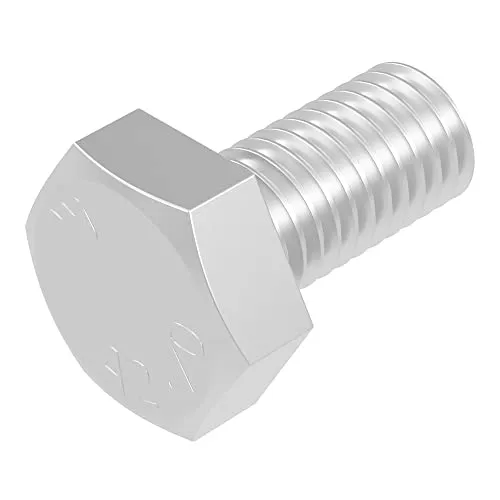 SECCARO Sechskantschraube M8 x 14 mm, Edelstahl V2A VA A2, DIN 933 / ISO 4017, Außensechskant, 20 Stück