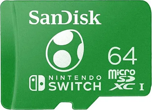 SanDisk microSDXC Extreme Gaming 64GB Yoshi - Hochgeschwindigkeits-Speicher für Nintendo Switch, ideal für bis zu 10 Spiele!