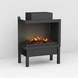 muenkel design wall fire electronic PRO FL 800 [Opti-myst Elektrokamineinsatz Wandeinbau]: Glasscheibe links - Dekoholz Dimplex - Mit Heizung - Tank