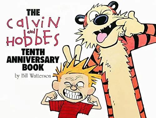The Calvin and Hobbes Tenth Anniversary Book - Bücher, 10. Jubiläumsausgabe mit 208 Seiten voller humorvoller Comics, ideal für Fans von Bill Watterson.