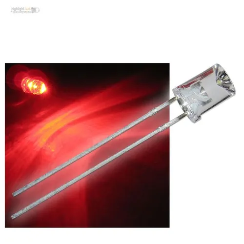 LEDs 5mm konkav rot Leuchtdioden superhell rote concave LED RED 25