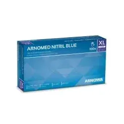 ARNOMED Nitril Blue Einmalhandschuhe, puderfrei, blau 351-XL , 1 Packung = 100 Stück, Größe XL