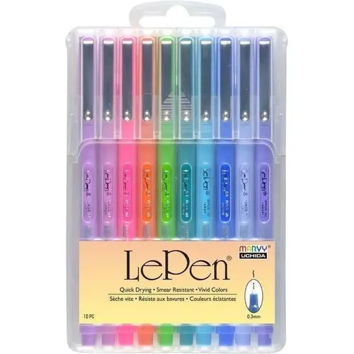 Uchida MARVY stylische Stifte mit dünner Spitze Le Pen Bright, 10 Stk. (10x) (33311625)
