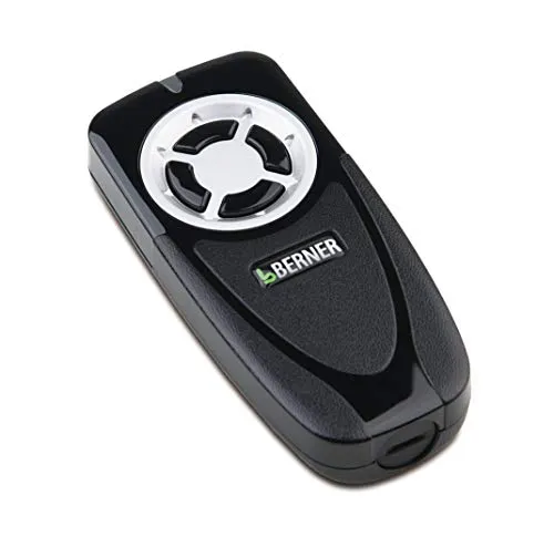 Berner Miniatur Handsender BDS140 - Fernbedienung für Garagentorantriebe - Garagentor-Zubehör mit 4 Kanälen und orangenem LED-Licht, ideal für komfortables Öffnen und Schließen des Garagentors aus dem Auto.