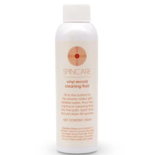 SPINCARE 150 Ml Schallplatten Reinigerlösung Für Schallplattenwaschmaschine | Reinigt 250 Langspielplatten (LPs) | Verwendbar Mit Allen Schallplattenreinigungsmaschinen