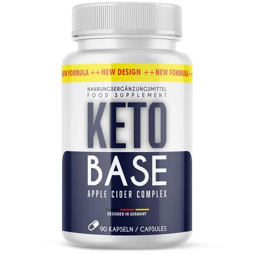 Keto Base Kapseln - Unterstützt deine ketogene Ernährung - 90 Kapseln - Nahrungsergänzungsmittel mit Cayennepfeffer und Apfelessig zur Unterstützung der Fettverbrennung und Appetitkontrolle, ideal für eine gesunde ketogene Lebensweise.