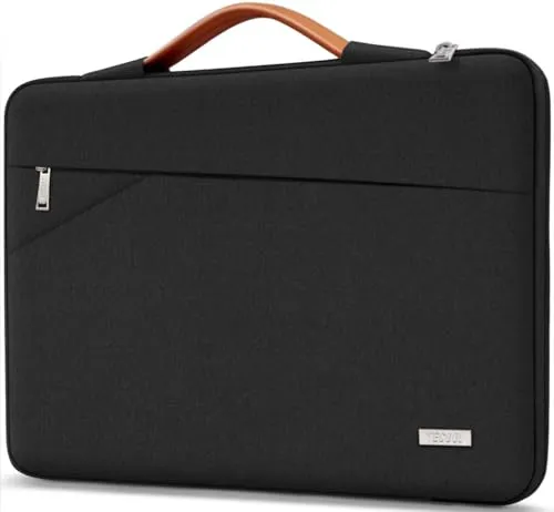 TECOOL 13 Zoll Laptoptasche Hülle für MacBook Air 13 13,6 M4 M3 M2(2022-2025), MacBook Air 13 M1(2018-2021), MacBook Pro 13(2016-2022), 13-Zoll iPad Pro/Air Tasche, Surface Pro 10/9/8/X, Schwarz