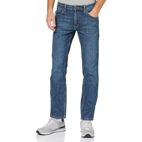 Wrangler Herren Red Kabel Straight Jeans - Authentic Blue, 36W/34L - Bequeme Straight-Fit Jeans für Herren mit klassischer Eleganz, perfekt für jeden Anlass. Aus 98% Baumwolle, maschinenwaschbar und ideal für den Alltag.