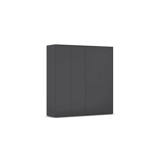 rauch Nabila Drehtürenschrank - Drehtürenschrank in Graumetallic, mit viel Stauraum und Push-to-Open Funktion – ideal für eine ordentliche Garderobe. Made in Germany, erhältlich in 3 Ausstattungen.