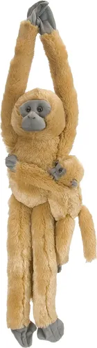 Wild Republic 15262 Hängende Plüsch Affen - Gemeiner Langur mit Baby - Kuscheltiere: Süßer Langur-Affe mit abnehmbarem Baby, 50 cm lang, aus hochwertigem, waschbarem Plüsch - perfekt für Kinder ab 0 Monaten.