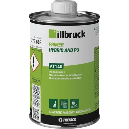 illbruck AT140 Primer 500ml - Hochleistungsgrundierung - Grundierungen für optimale Haftung auf verschiedenen Untergründen, ideal für Innen- und Außenanwendungen.