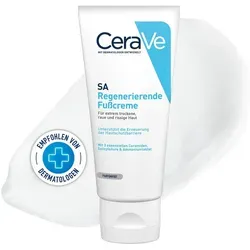 CeraVe SA regenerierende Fußcreme 88 ml - Intensive Pflege für trockene, rissige Füße. Mit einzigartiger Wirkstoff-Freisetzung für langanhaltende Feuchtigkeit und Unterstützung der Hautschutzbarriere. Ideal für geschmeidige Füße.
