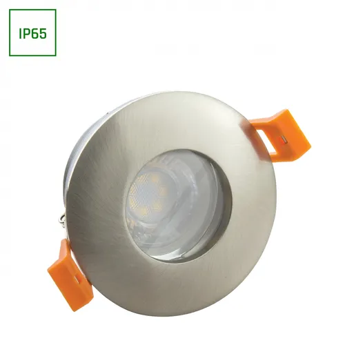 LED Einbaustrahler GU10 Spot Badezimmer Downlight IP65 max.10W rund silber