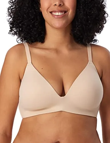 Soft-BH SCHIESSER "Invisible Soft", Damen, Gr. 75, Cup A, beige - Funktionsunterwäsche mit nahtlosen, gemoldeten Cups für unsichtbaren Tragekomfort und optimalen Halt dank seitlicher Stäbchen. Ideal für den Alltag und jede Gelegenheit.