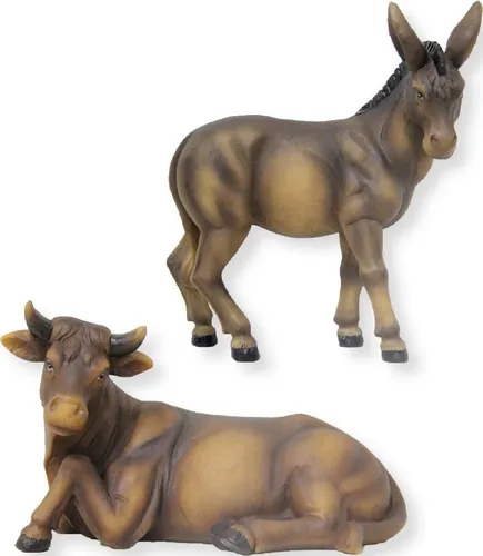 Krippenfigur Krippenfigur Ochs und Esel 6,8 cm (2 St)