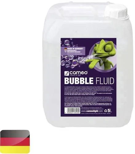 Bubble Fluid 5L - Seifenblasen Spezialfluid - Hochwertiges Spezialfluid für Seifenblasenmaschinen, 5L Füllmenge, gebrauchsfertig und geruchsneutral. Ideal für unvergessliche Seifenblasen-Events, mit hervorragendem Reflexionsverhalten.