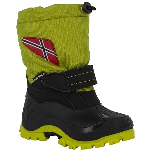 Spirale Winterstiefel Morten hellgrün 35 - Wanderschuhe mit winddichter PU-Beschichtung und festem Warmfutter für optimalen Komfort und Rutschhemmung auf winterlichen Wegen.