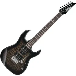 Ibanez GRX70QA-TKS Transparent Black Sunburst - GIO Series E-Gitarre - Gitarren, Wölkchenahorn-Optik und Jatoba-Griffbrett für herausragenden Klang und Spielkomfort, ideal für Einsteiger und Fortgeschrittene.