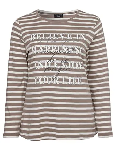 Via Appia Due Damen Langarmshirt mit Pailletten - Stylisches Langarmshirt für Damen mit funkelnden Pailletten, ideal für besondere Anlässe oder den Alltag. Hochwertige Verarbeitung für besten Tragekomfort in der Kategorie Shirts & Tops.