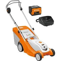 Stihl Akku-Rasenmäher Set RMA 239 mit Akku AK 30 und Ladegerät - Rasenmäher Set mit leistungsstarkem Akku AK 30, ideal für kabelloses und umweltfreundliches Mähen von kleinen bis mittelgroßen Rasenflächen.