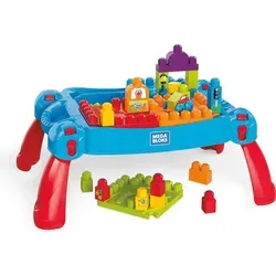 Mega Bloks Bau- und Spieltisch - 30 Teile, tragbar und perfekt für kreative Abenteuer im Stadtzentrum für Kinder von 1 bis 5 Jahren