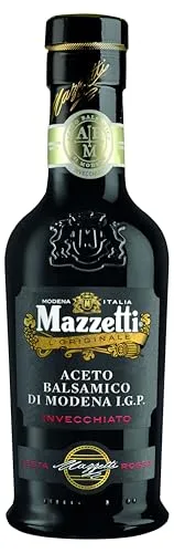 Mazzetti Testa Rossa Aceto Balsamico di Modena I.G.P. 250ml – Fünf Weinblätter Qualität – Premium Balsamico-Essig zum Verfeinern von Salat, Fleisch & Desserts