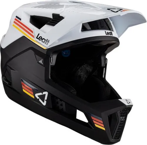 Leatt Enduro MTB-Helm 4.0 Enduro Weiß Gr. L - Fahrradhelme – Vielseitiger Vollvisier-Helm für E-Bike und Trail, bietet optimalen Schutz und Komfort bei allen Bedingungen.