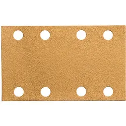 Mirka Gold Universal-Schleifpapier 81x133mm Klett 8-Loch P80, 50 Stk - Hochwertiges Schleifpapier für vielseitige Anwendungen. Ideal zum Schleifen von Holz, Füllern und Metallen. Überzeugt durch hervorragende Abtragsleistung und lange Lebensdauer.