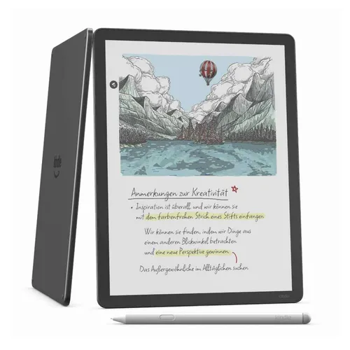 Amazon Kindle Scribe Colorsoft - 2026, 32GB - Graphite - Erleben Sie das 11-Zoll Colorsoft-Display und 32 GB Speicher für Ihre digitalen Bücher. Mit integriertem Notizbuch und KI-Tools ist dieser E-Book-Reader ideal für kreative Profis.