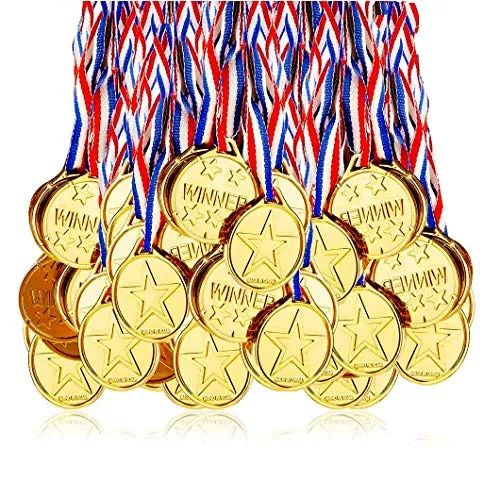 Fontee Medaillen, 24 Gewinner, Medaillen, Sport, olympisch, Thema, Kinder, Party, Auszeichnungen, Belohnung für Kinder